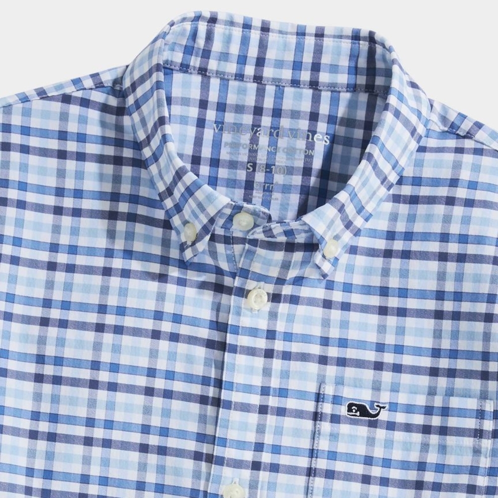 Vineyard Vines Blue Plaid Men's Shirt